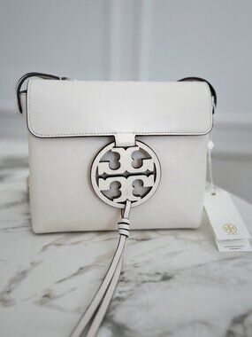 NWT - Slightly Imperfect - Tory Burch Miller Crossbody Bag - Birch🤍🏷️